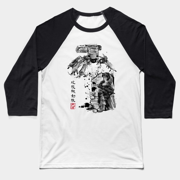 Major vs Tank sumi-e Baseball T-Shirt by DrMonekers